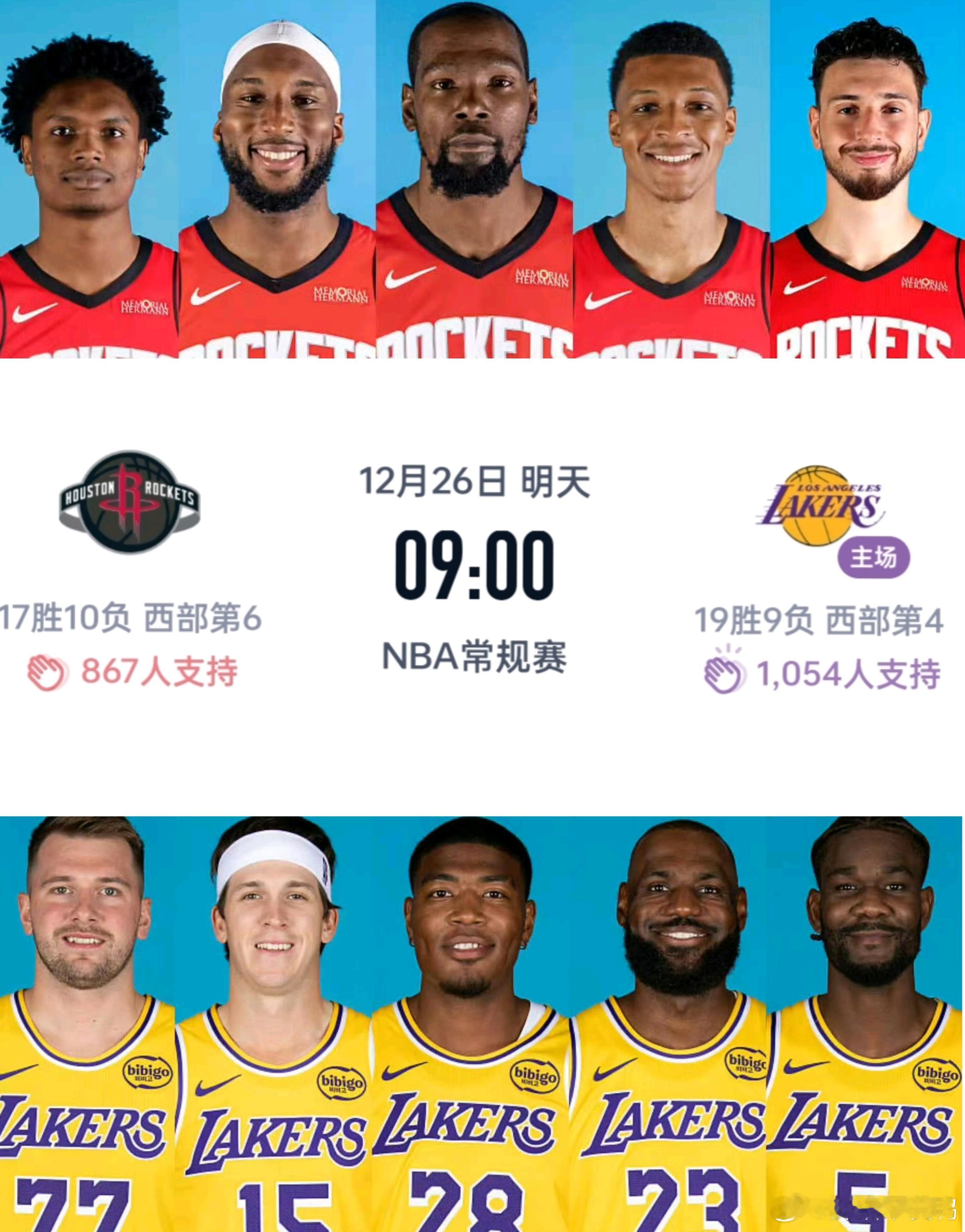 火湖比赛预告！火箭锋线答案或复出！詹姆斯杜兰特共创NBA纪录！湖人火箭圣诞大战比