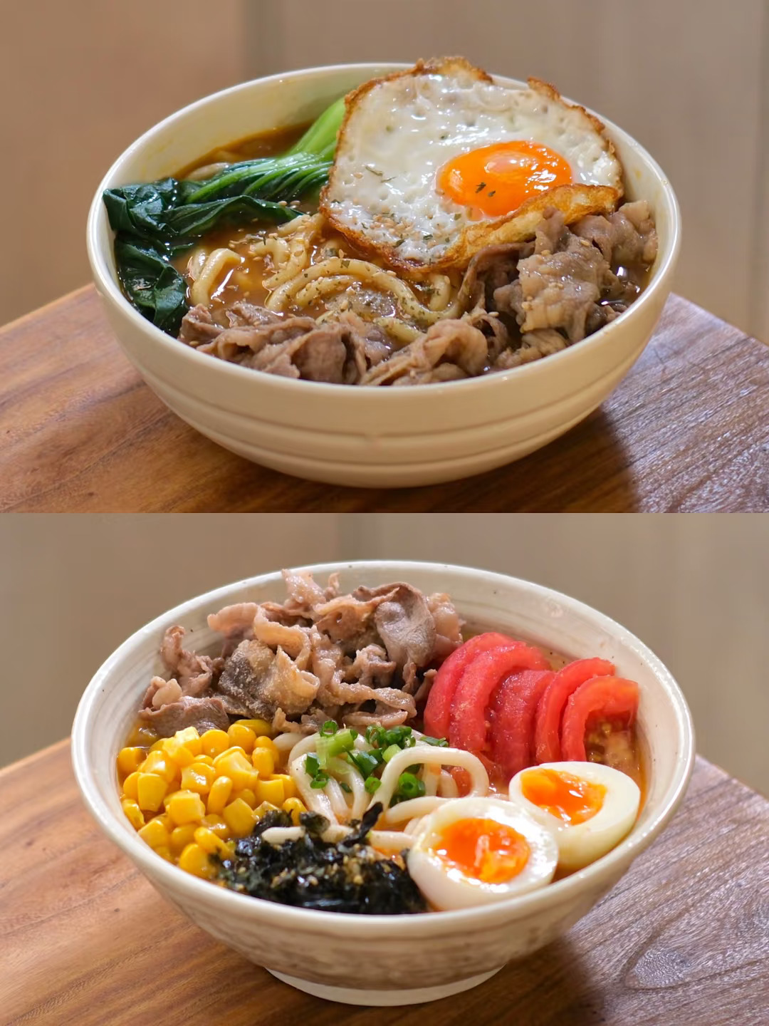 265天｜咖喱牛乳番茄｜超美味的两种乌冬面