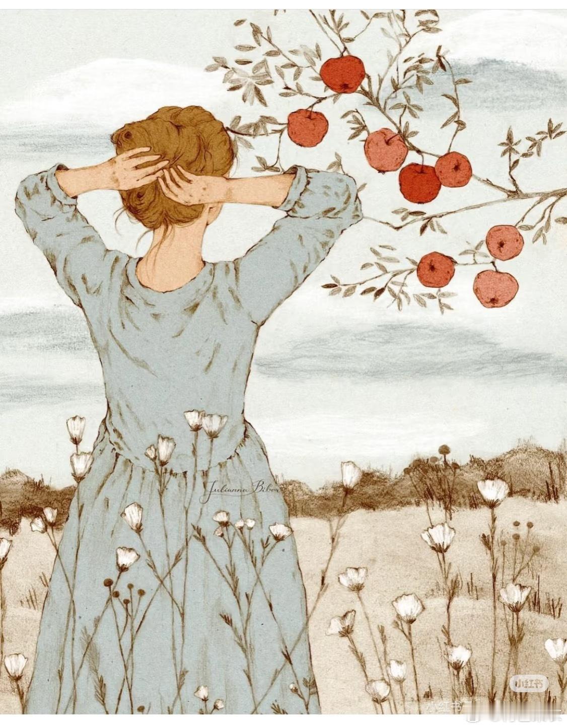 来自Julianna Bibor插画家的作品，简单的美好，不需要太多的线条，极简