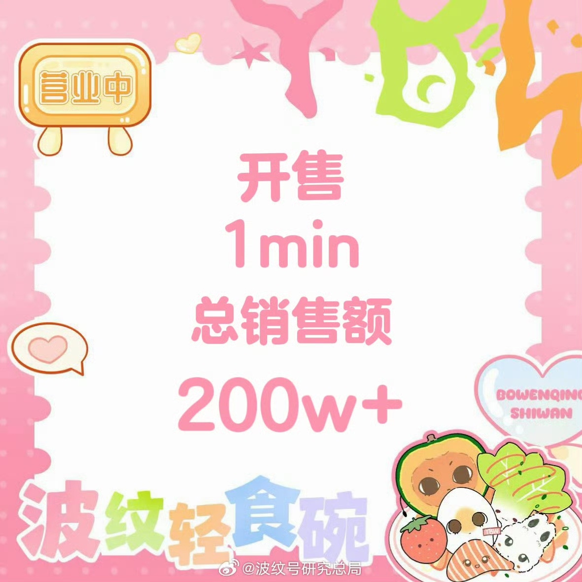 杨博文轻食碗销量杨博文轻食碗总销售额1分钟破200w波纹轻食碗3分钟突破300w