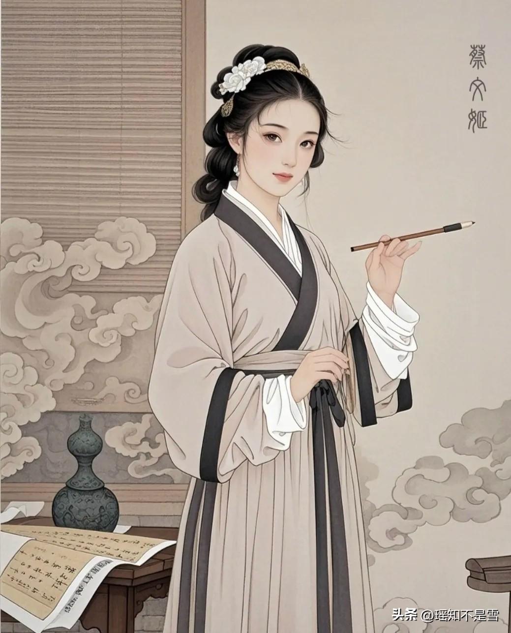 流落匈奴12年的蔡文姬，被师兄曹操重金赎回中原。没多久，35岁的蔡文姬，被曹操赐