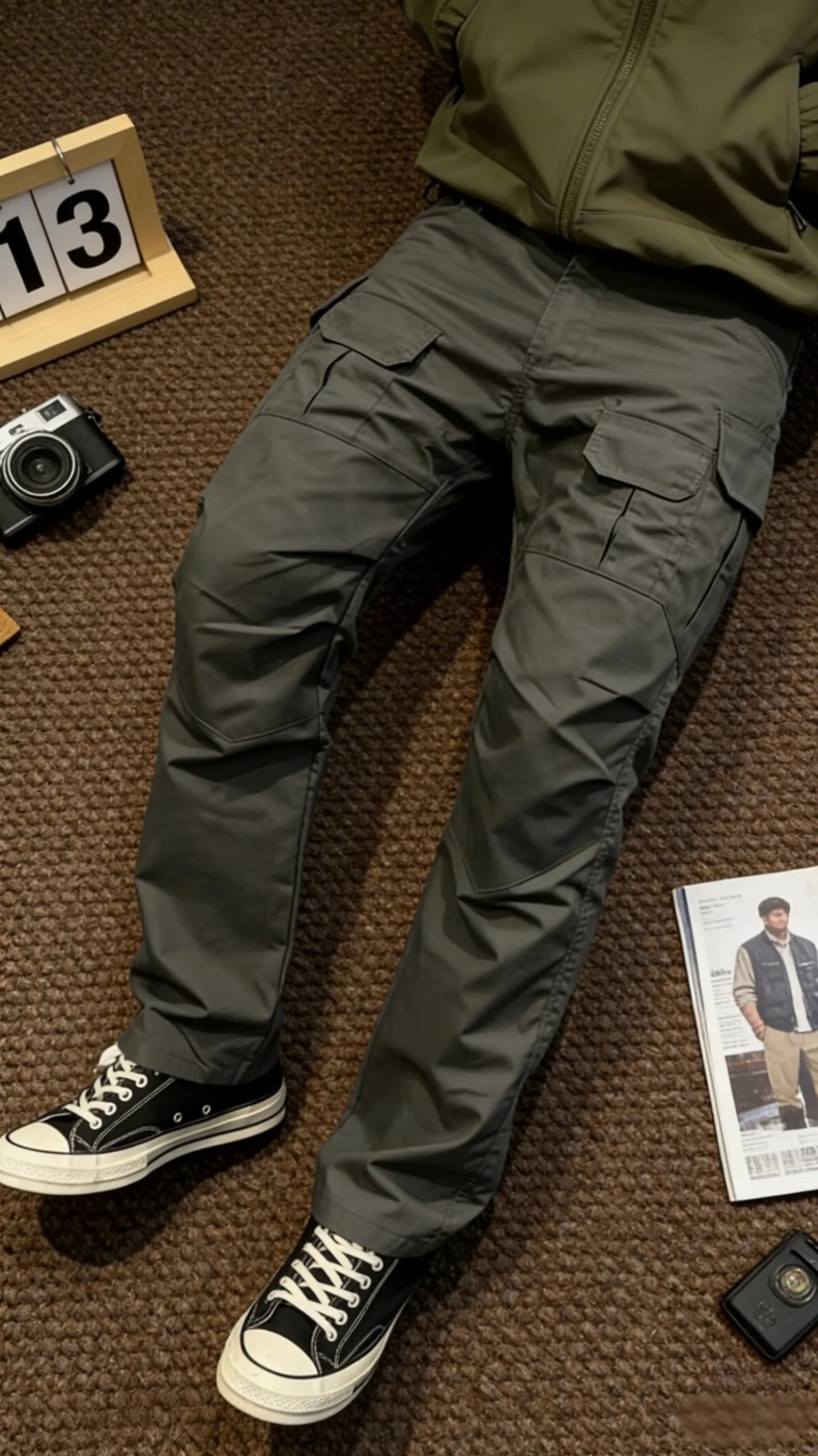 春秋多口袋战术军布工装裤户外直筒裤耐磨通勤长裤