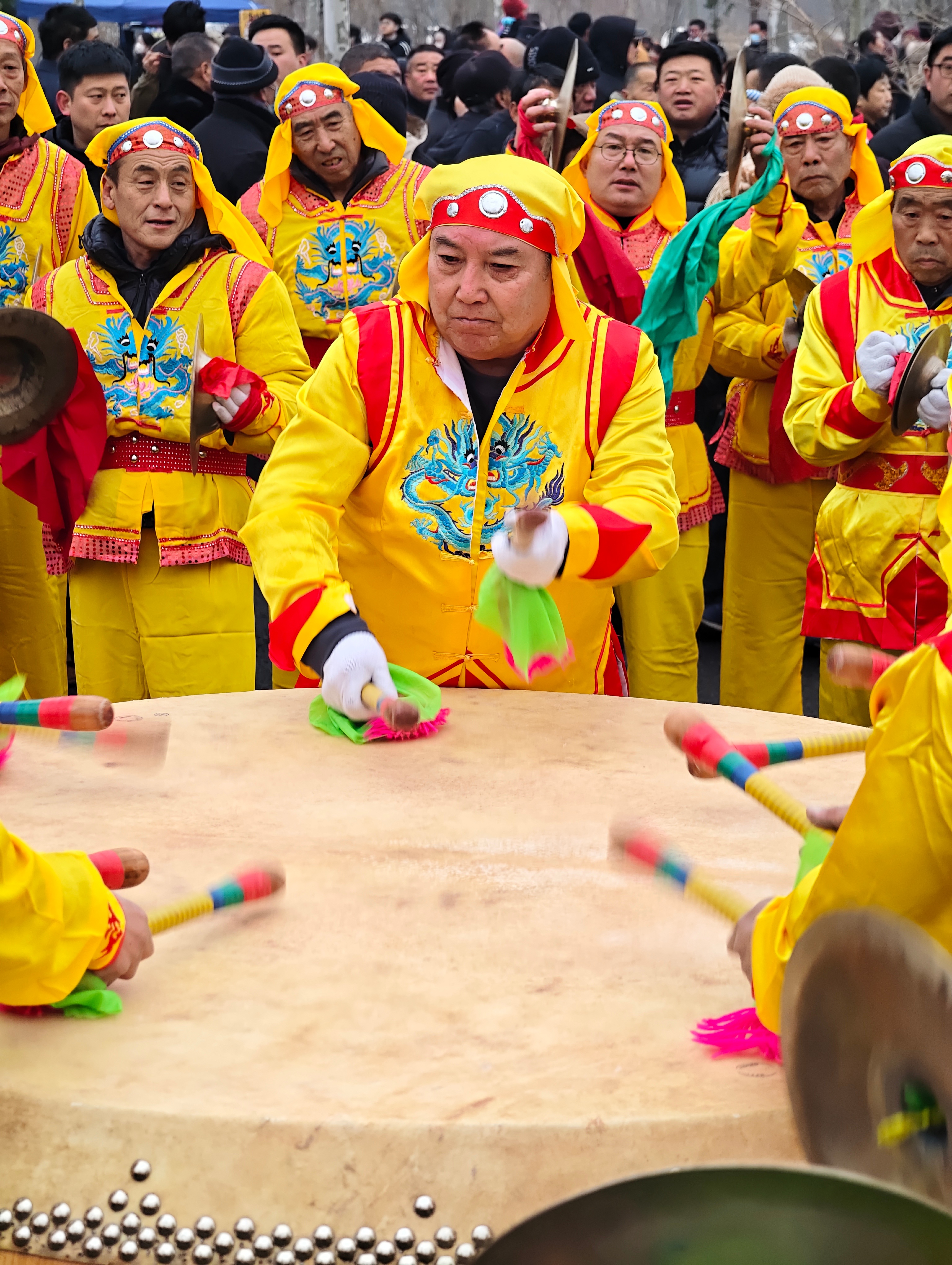 良子老家，长丰乡的大鼓队