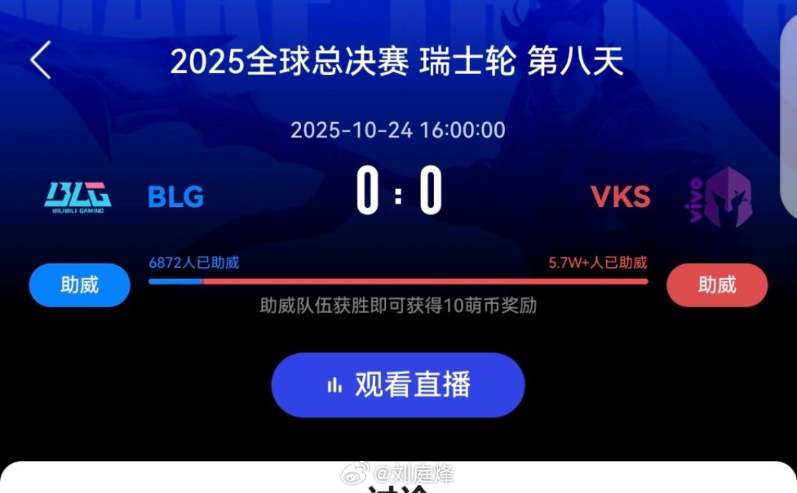 BLG这支持率太感人了[允悲]BLG对战VKS ​​​