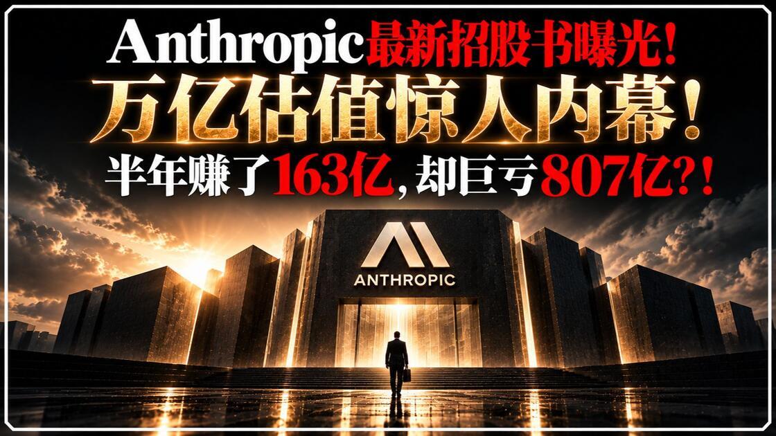 半年营收163亿美元，亏损却高达807亿美元！Anthropic这哪是去敲钟，这