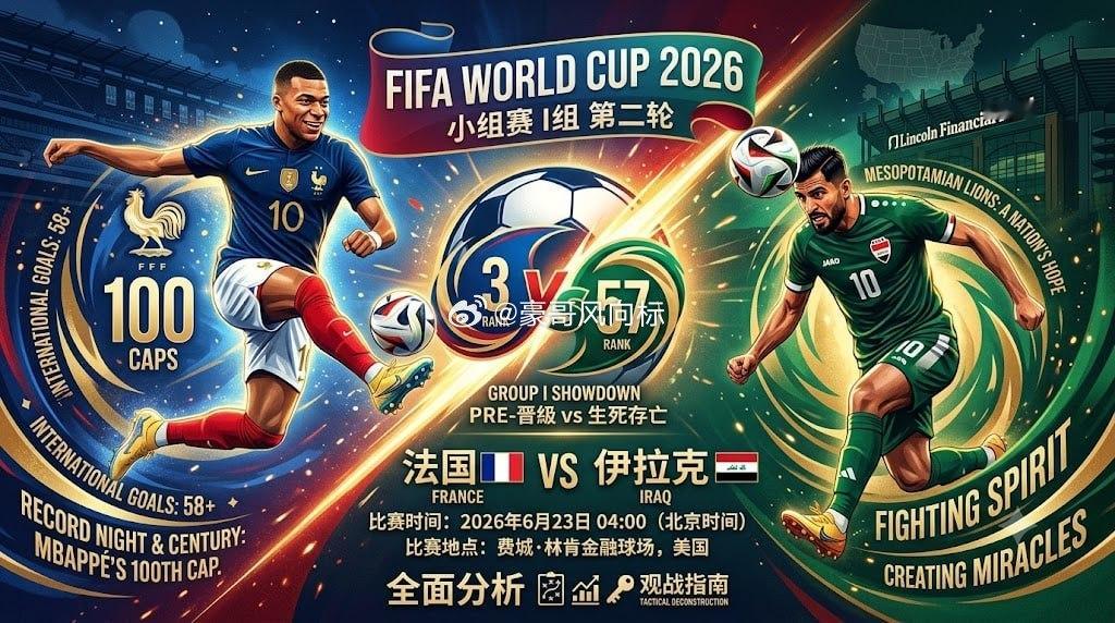 🏆 世界杯观战指南：高卢雄鸡渐入佳境，美索不达米亚雄狮能否创造奇迹？世界杯比赛