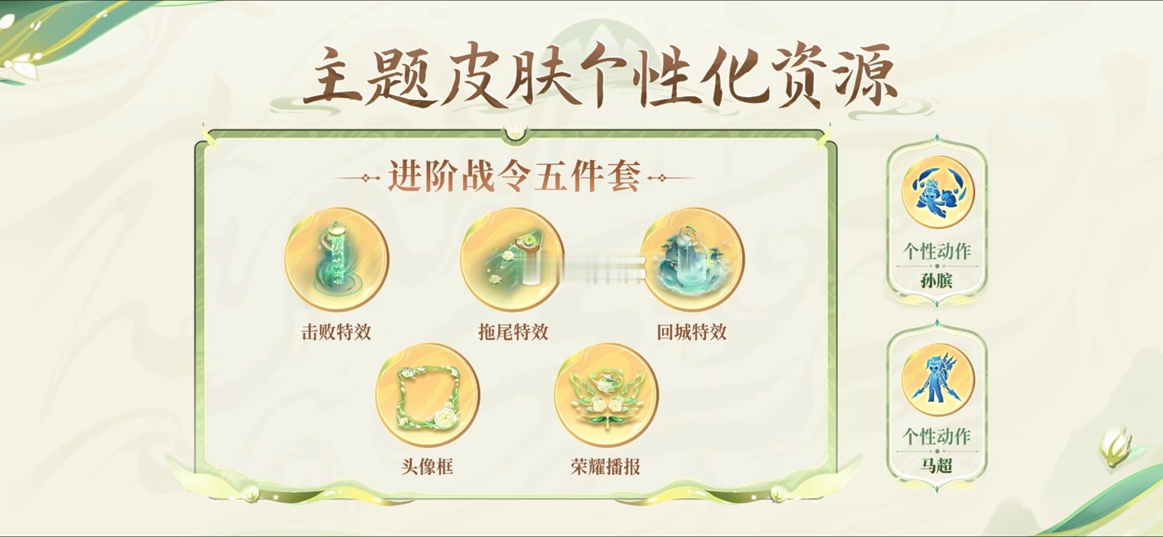 王者荣耀[超话]  本期战令的特效道具以及祈光池奖励！有你想要的皮肤/道具吗？[
