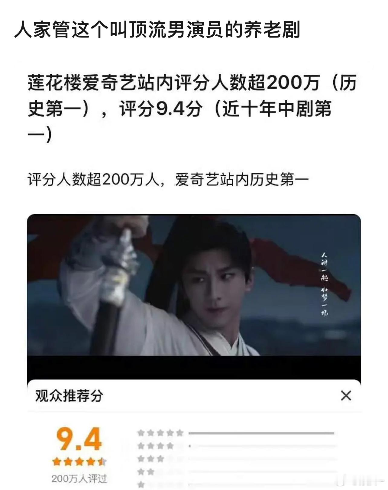 莲花楼这部剧剧本加成高于流量 ​​​