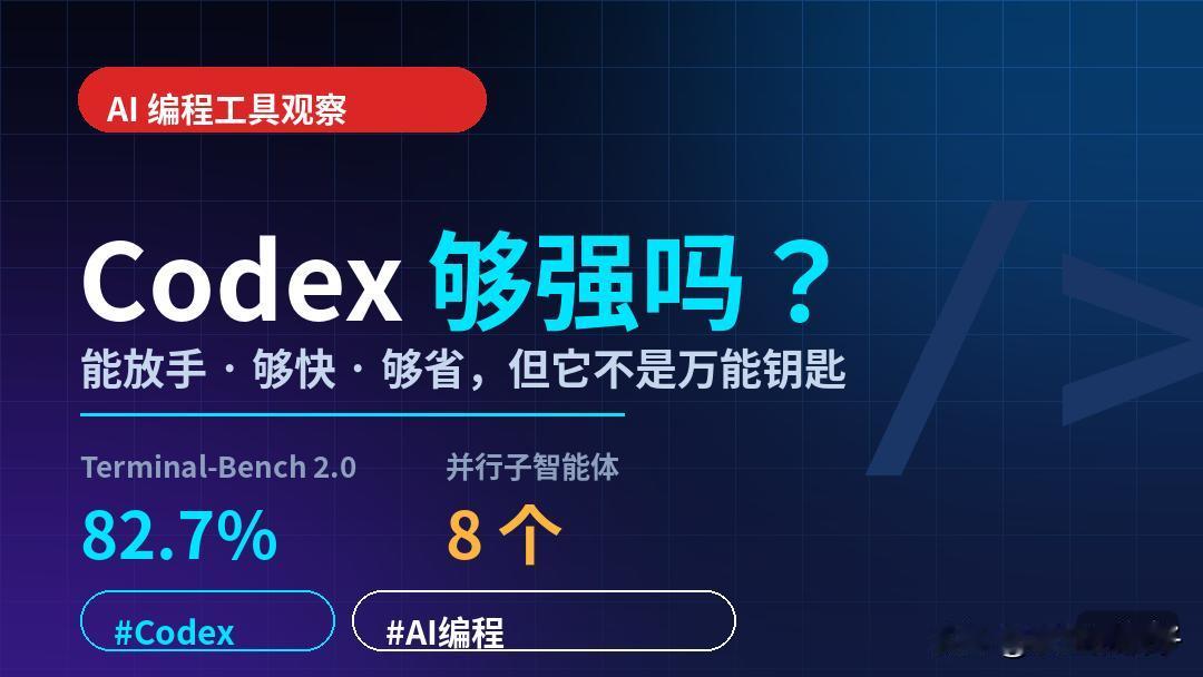 Codex够不够强？答案是：强，但不是"最强"。
2026年的Codex早已不是