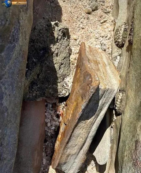 最近，澳大利亚考古学家在古代岩石中发现了一件奇异的物体，形状酷似一本书。古物科学