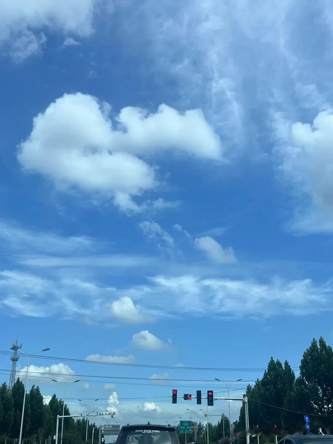 天空很治愈  
地面很烫人
#夏日随手拍#