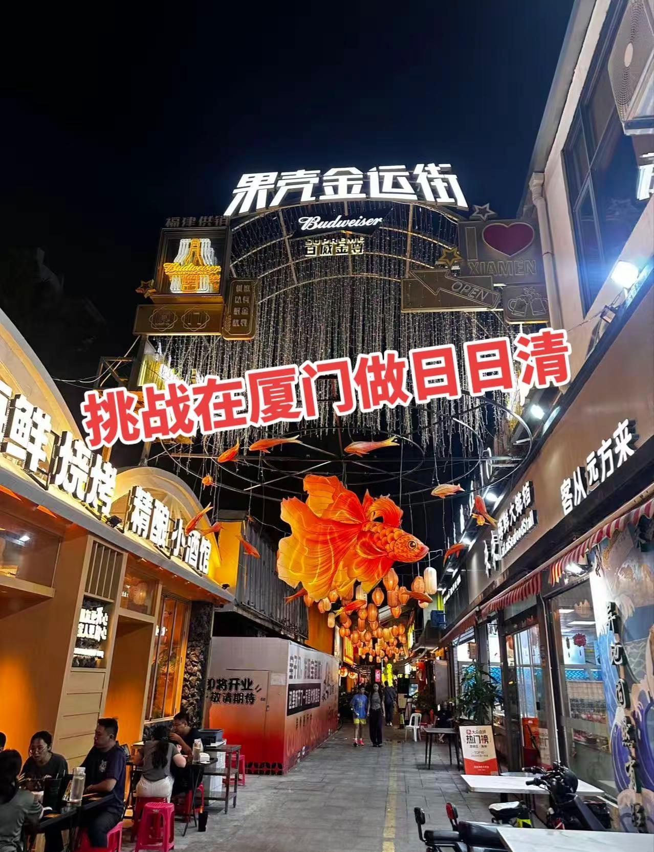 今天收了384  老板人很好 还管饭。生活总是这样有无限可能厦门 人潮拥挤的夜市