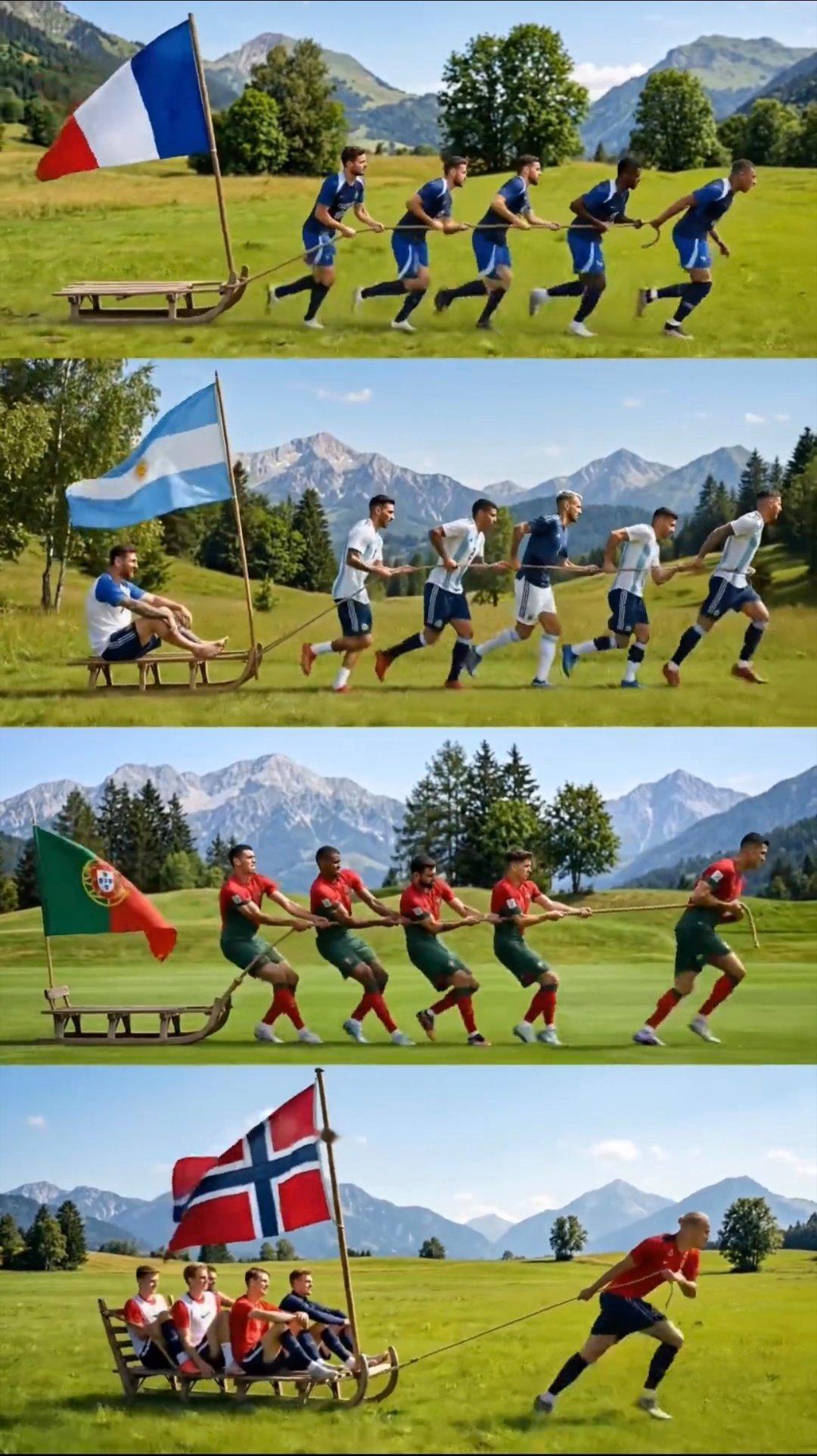 笑死我了世界杯 拉车情况中国队全做车上 