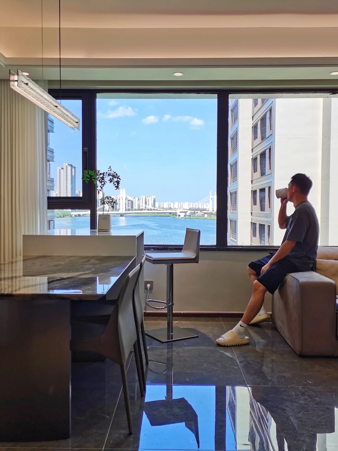 大横厅就得横着拍丨第一次横屏拍自己家🏠