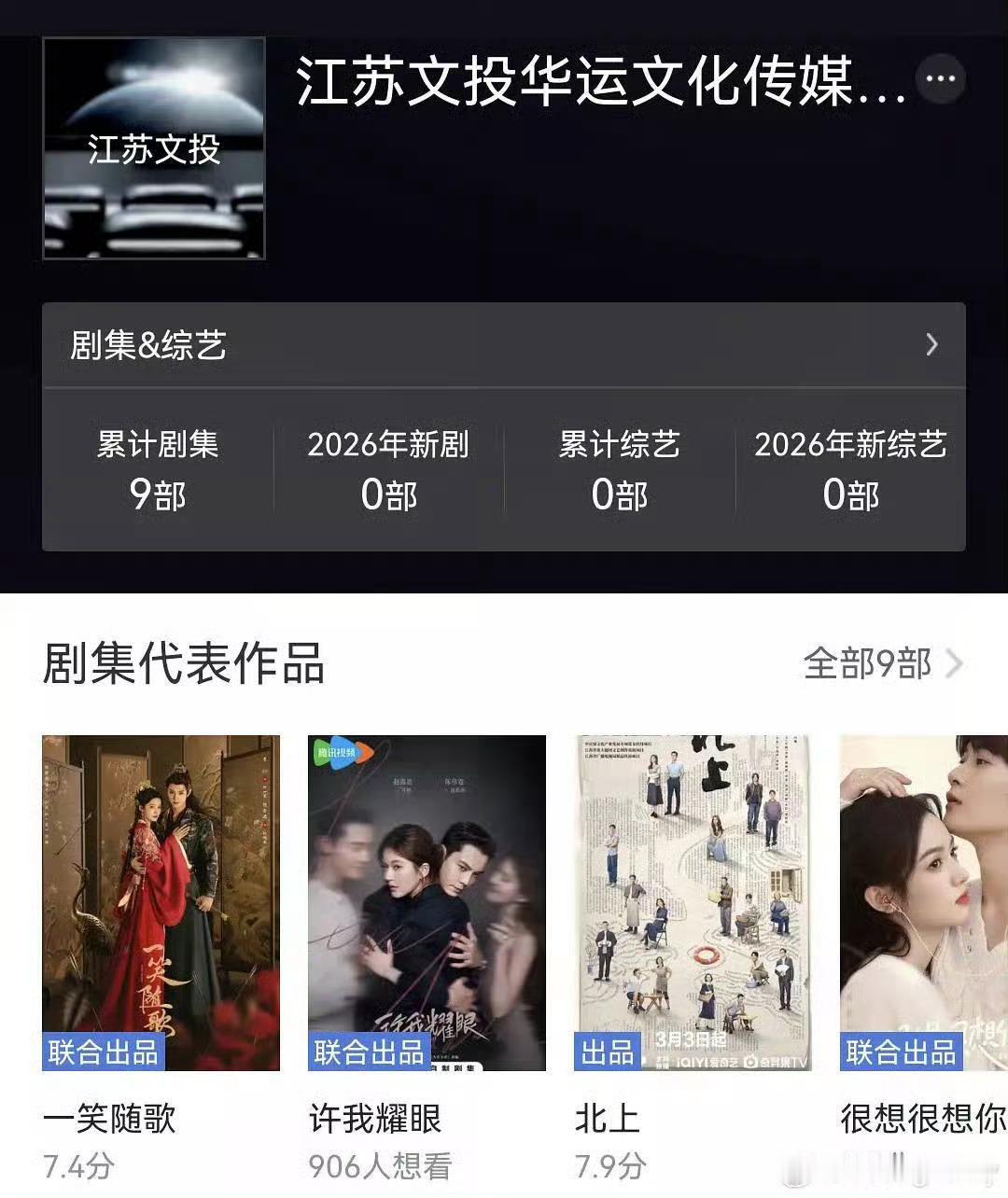 江苏文投 白鹿投了这么多剧，人家肯定选回报率高的 ，不然选你呀要赔本的