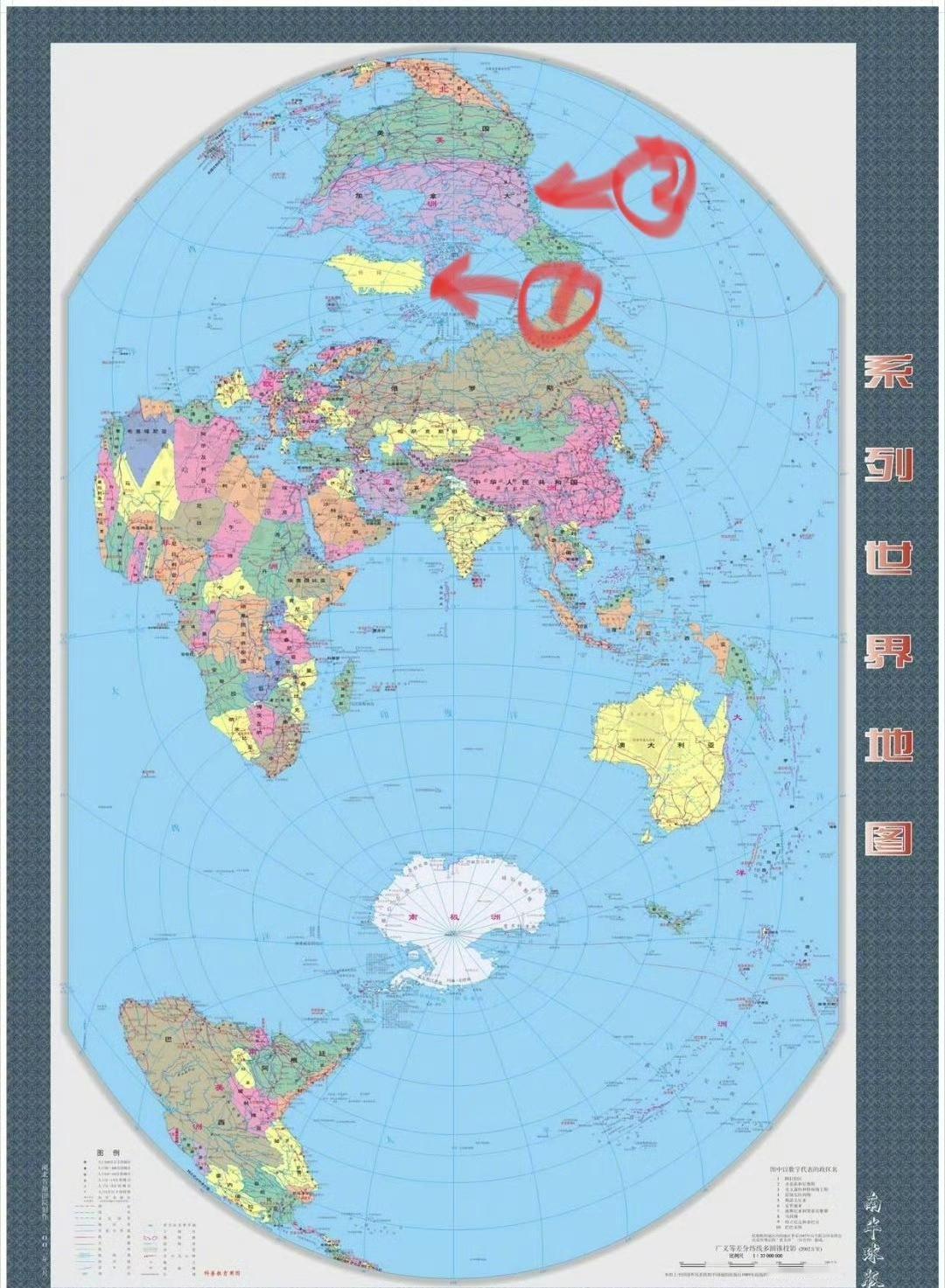 大家看竖版地图就一目了然，美国之所以要拿下格陵兰和冰岛，不但是为了控制北极航道，