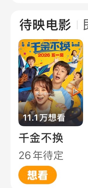 电影《千金不换》疑似撤档五一 电影千金不换 范丞丞千金不换