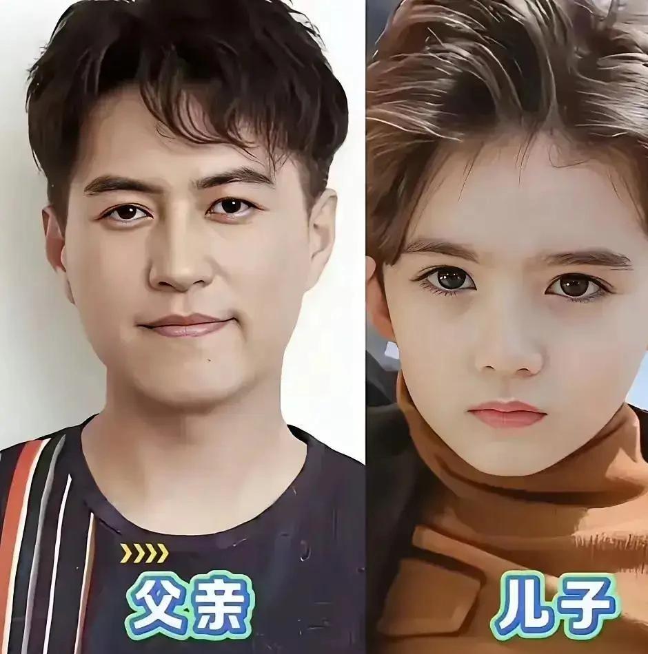 靳东家的儿子，名字叫靳小爷。
这名字，星二代里都不多见。
陈晓家的儿子小星星，眼