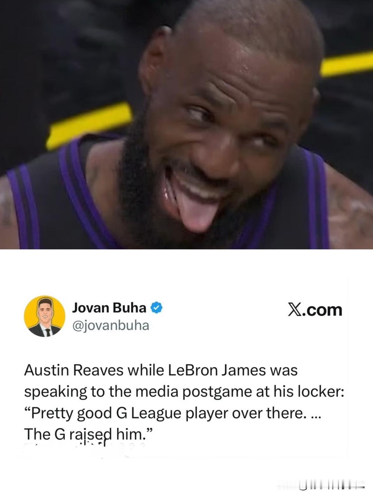 詹姆斯再次被里弗斯调侃！
因“伤”缺席新赛季12场比赛之后，詹姆斯在湖人主场对阵