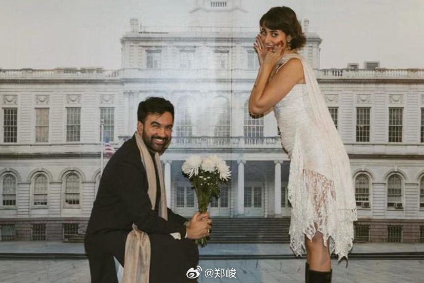 纽约市长候选人Zohran Mamdani和他的新婚妻子Rama Duwaji。