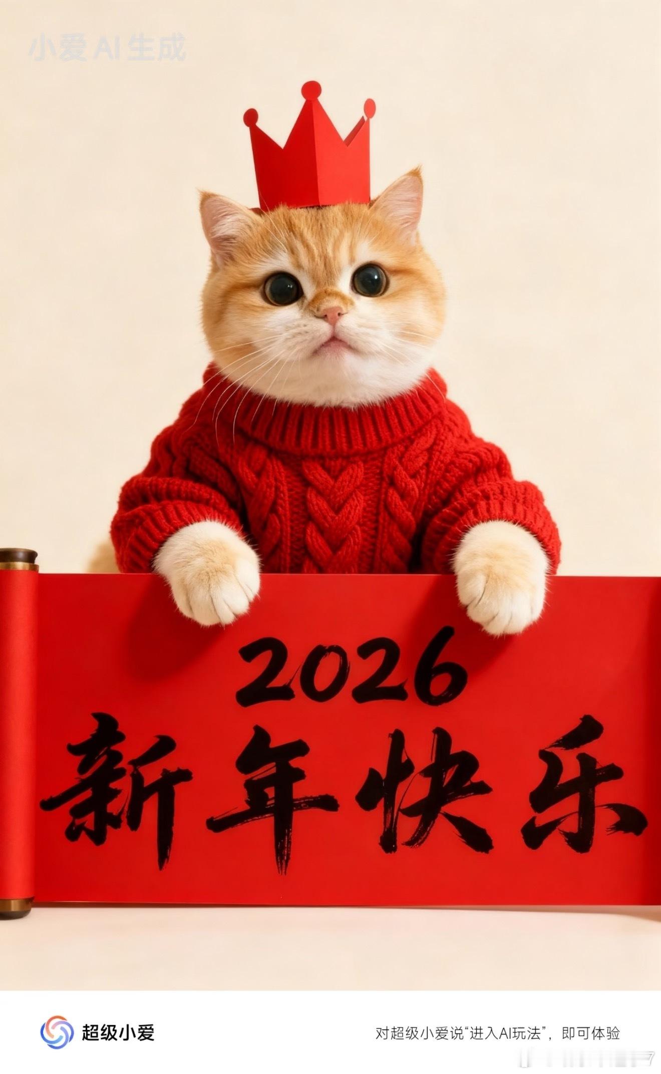 家里毛孩子根本不敢出门 更别说拍新年写真了。多亏有小爱，让我们在家就能搞定新年氛