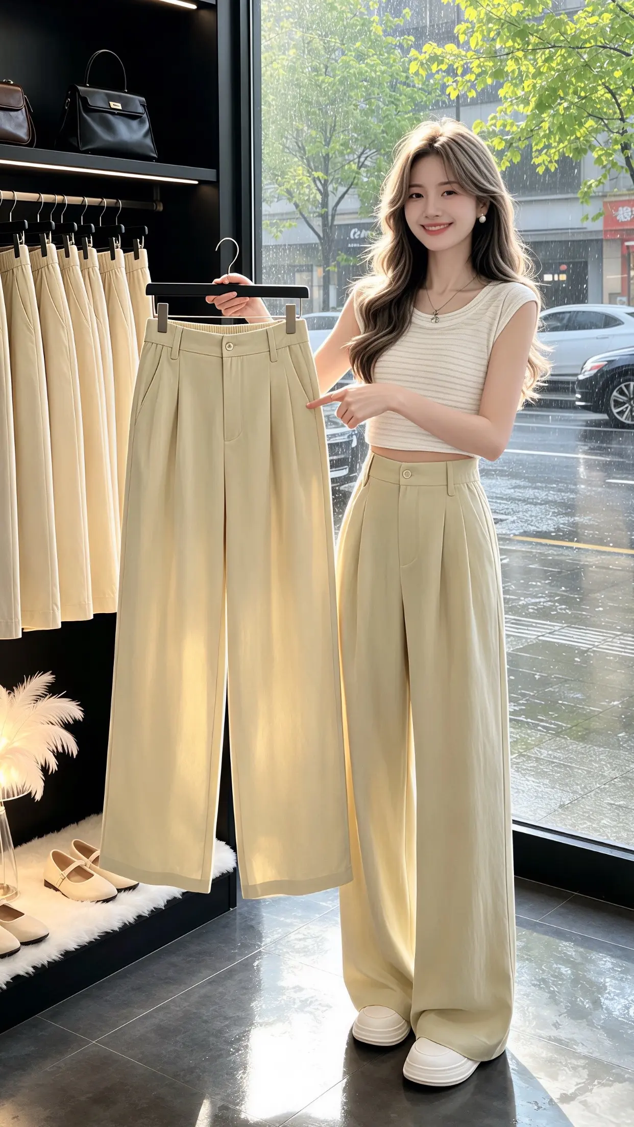 百搭神裤人手一条 女生不费力的夏季穿搭 高级垂坠感阔腿裤 显瘦显高显腿...