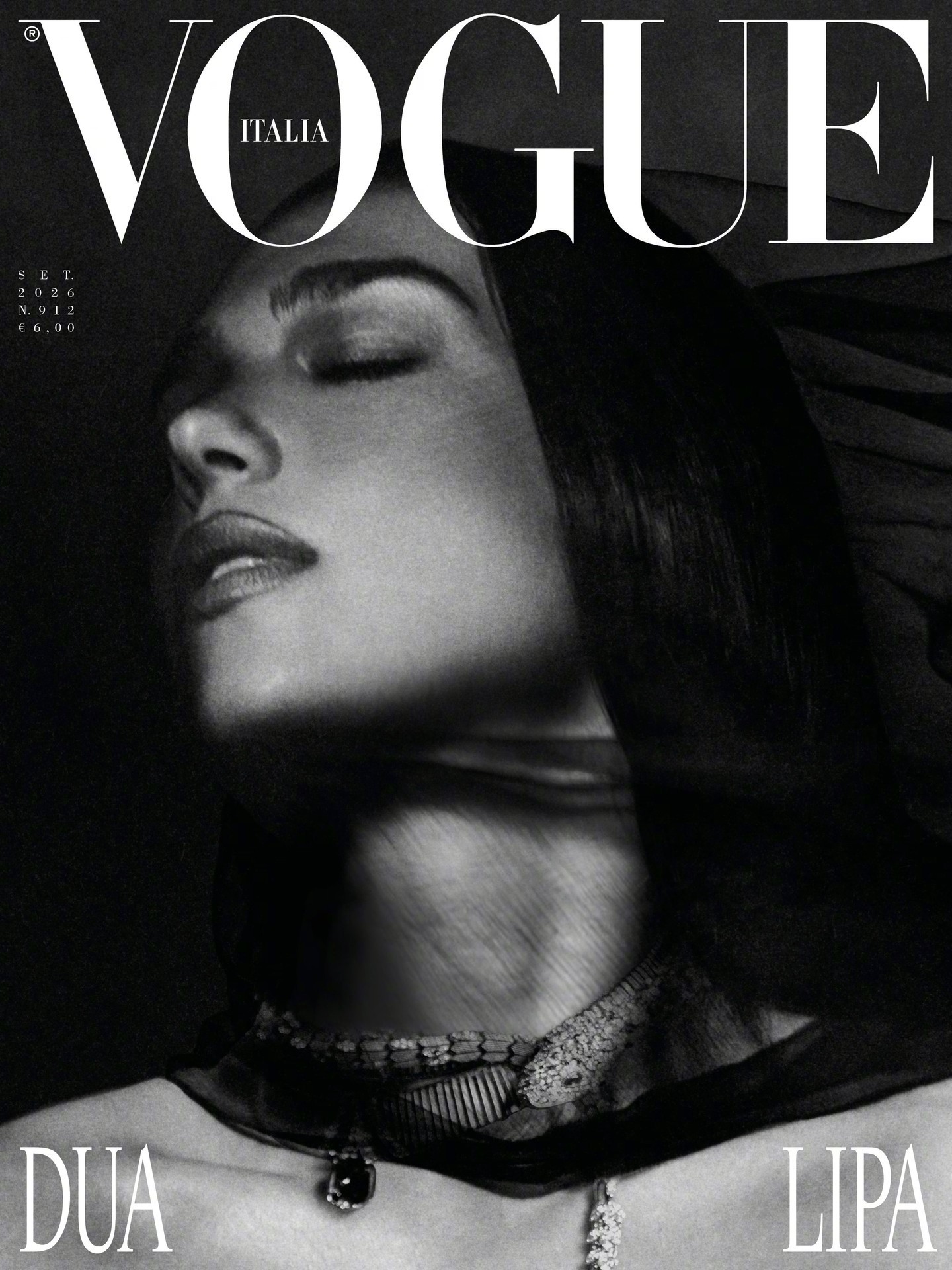 Dua Lipa “啪姐” Vogue Italia 九月刊封面人物，佩戴BVL