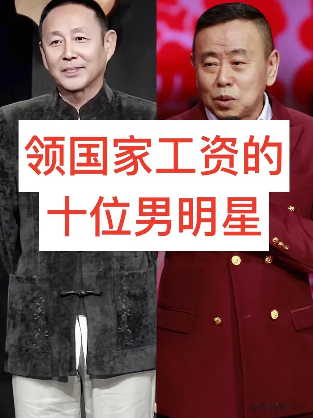 领国家工资的10位男明星