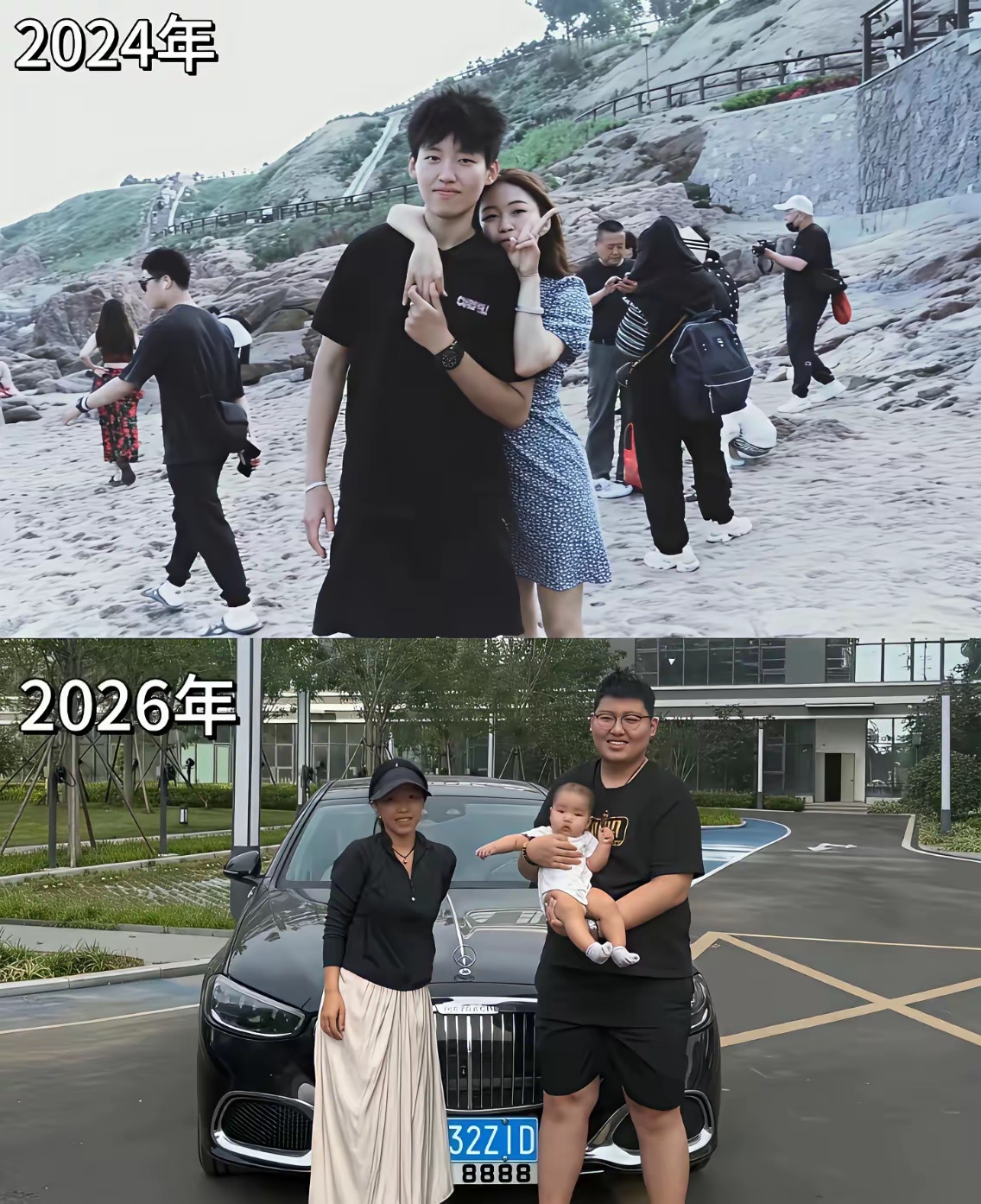仅仅两年变化也太大了，有了孩子之后明显憔悴了 