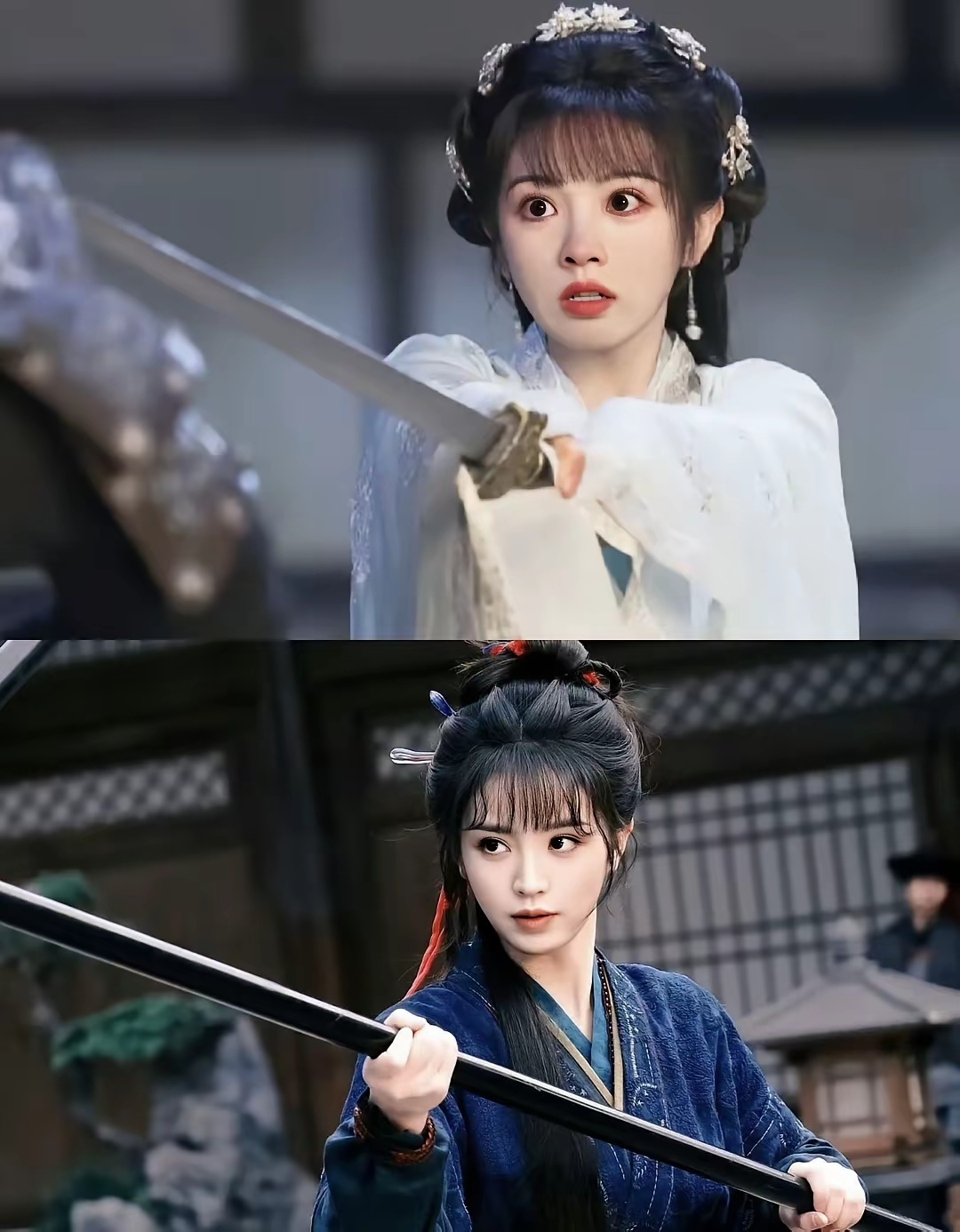 网友说田曦薇会成为下一个赵丽颖，可是这几张图田曦薇的演技有点，一直在瞪眼