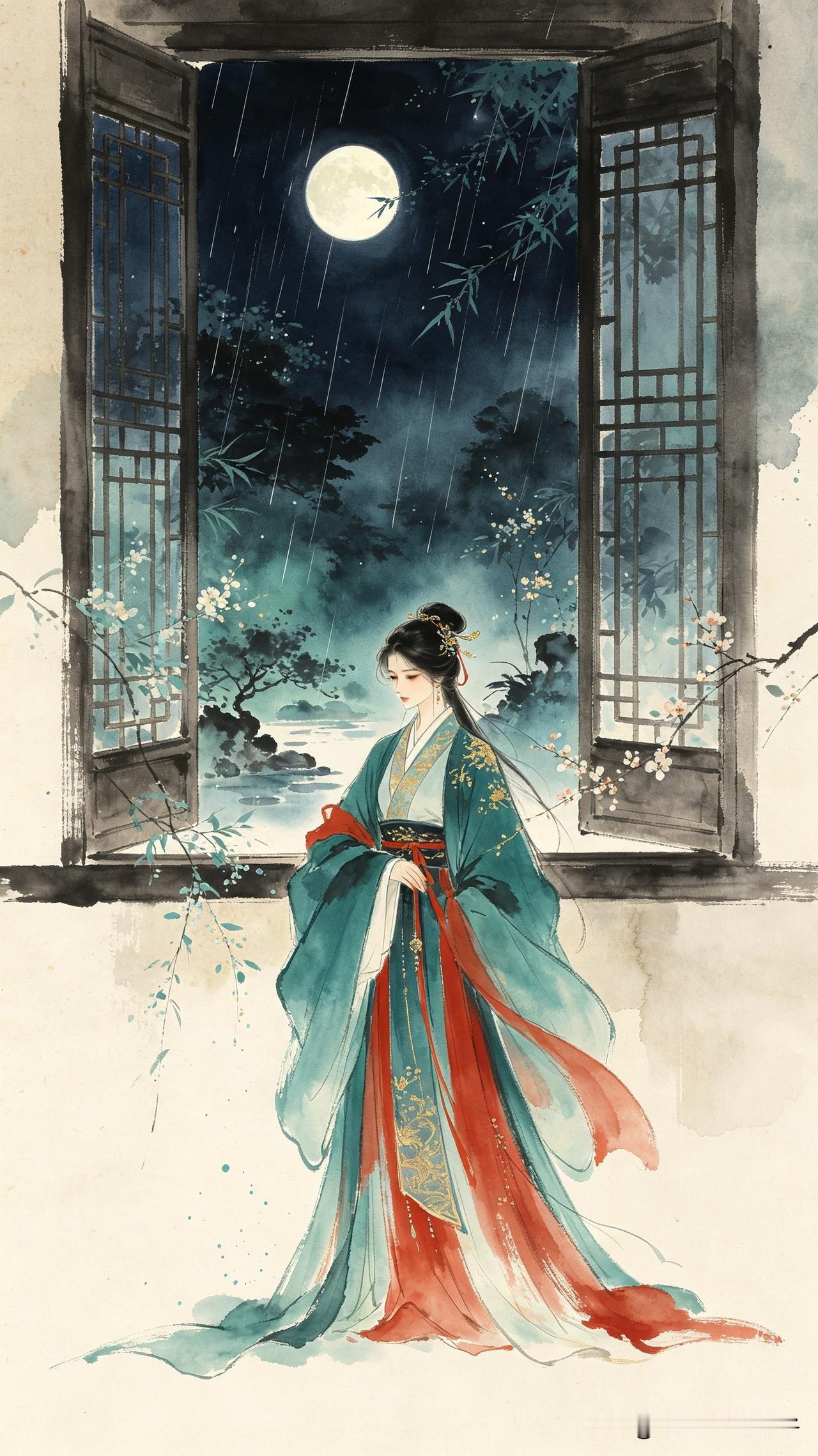 春来不喜亦无悲，
风月窗前只自知。
夜半泪痕谁得见，
      
…………请师