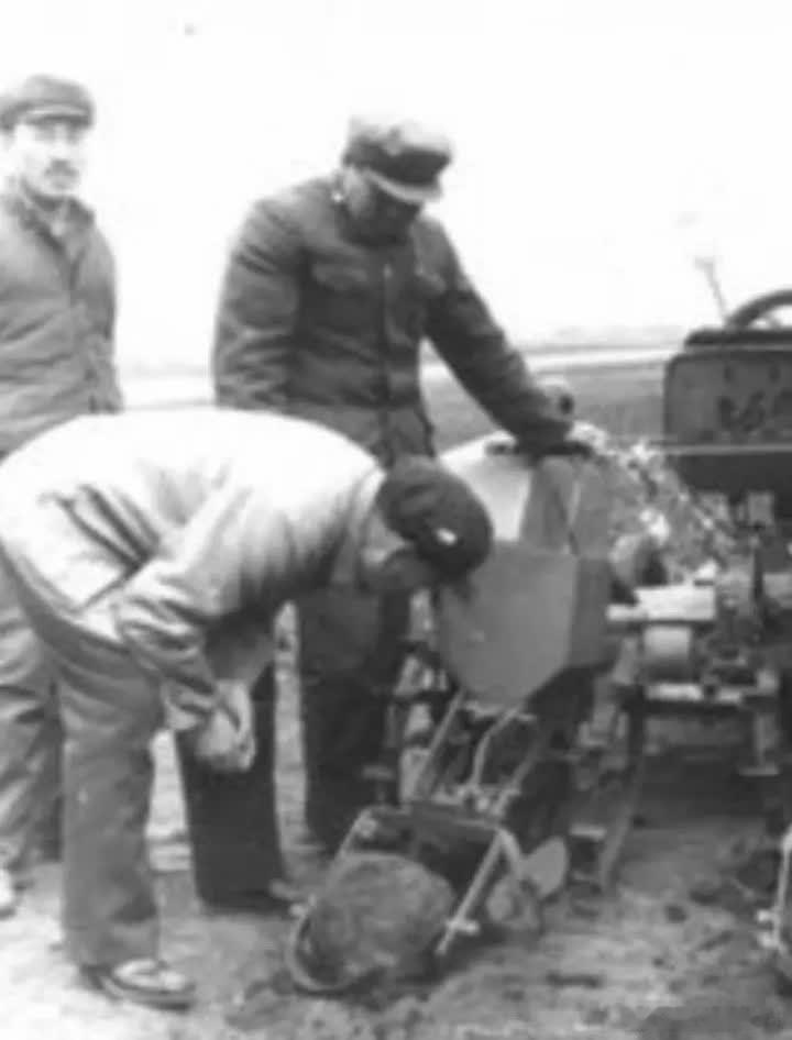 1968年，吉林，一农民在田间挖出一条黑蛇，农民吓得抡起锄头猛砍下去，以为砍成了