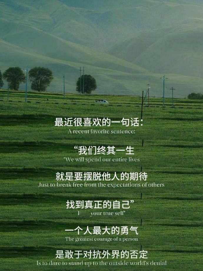 “一个人最大的勇气是敢于对抗外界的否定” 