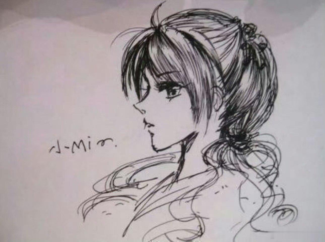 杨幂给九尾手绘新头像 杨幂给九尾画的游戏头像 杨幂这个秒懂笑杨幂切大号mi创作手