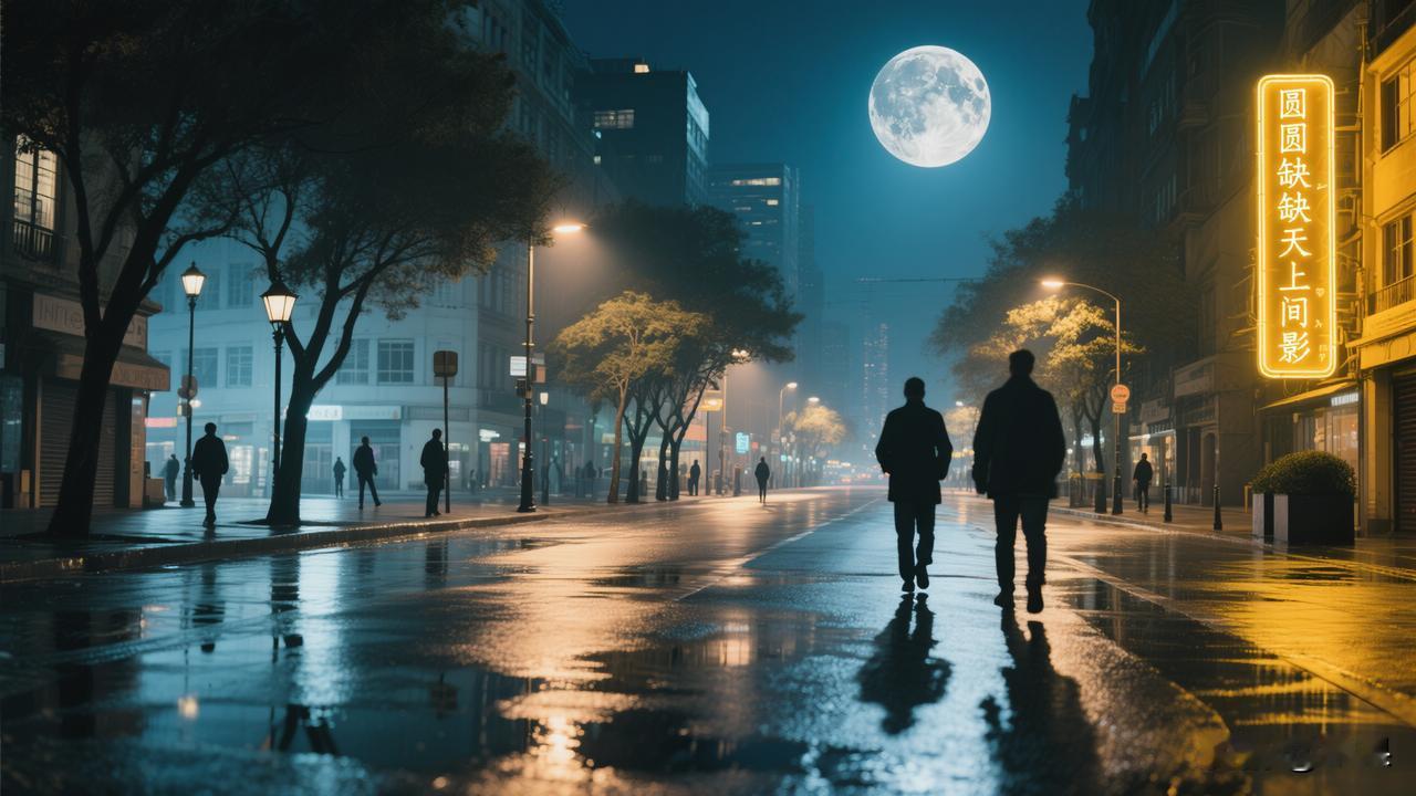 赏析：这幅下联“正正斜斜人间影”与上联“圆圆缺缺天上月”相映成趣。上联描绘月亮阴