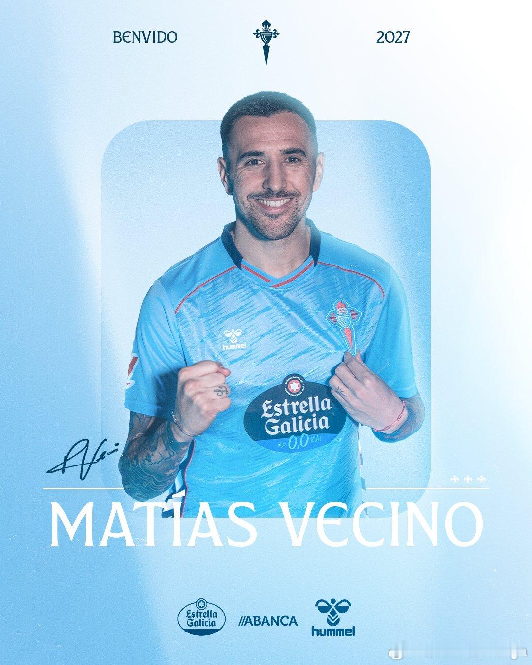 【签约】塞尔塔冬窗第二签：贝西诺马蒂亚斯-贝西诺（Matías Vecino），