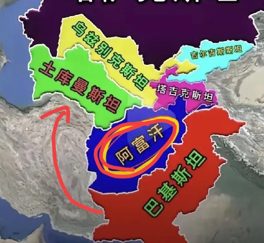 原来巴基斯坦和土库曼斯坦之间正好隔了一个阿富汗，不过巴基斯坦与土库曼斯坦之间的交
