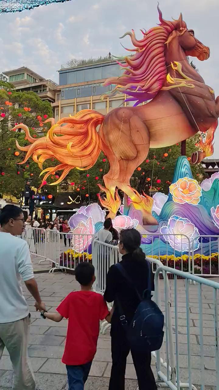 请大家保持距离，不要拥挤，有序入场，照顾好小孩子。会场公安提醒您，我是空中无人机