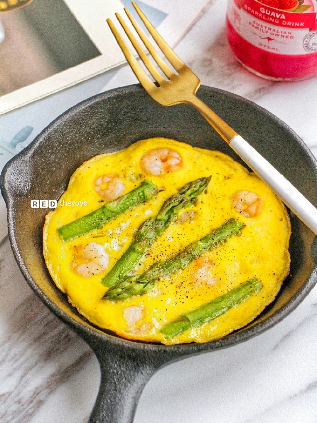 🍳元气低脂健身餐🍳芦笋虾仁蛋饼