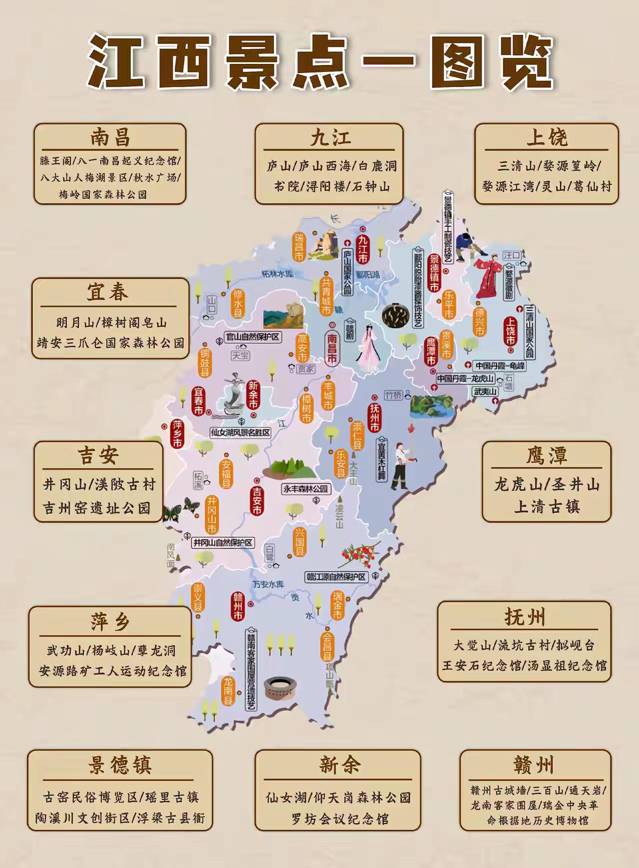 江西好玩的地方真不少，每个城市都自有特色。可惜我只去过九江和南昌。