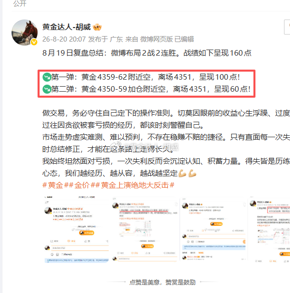 周总结复盘：8月17日-8月21日战绩回顾，微博布局12战12胜0负共计呈现12