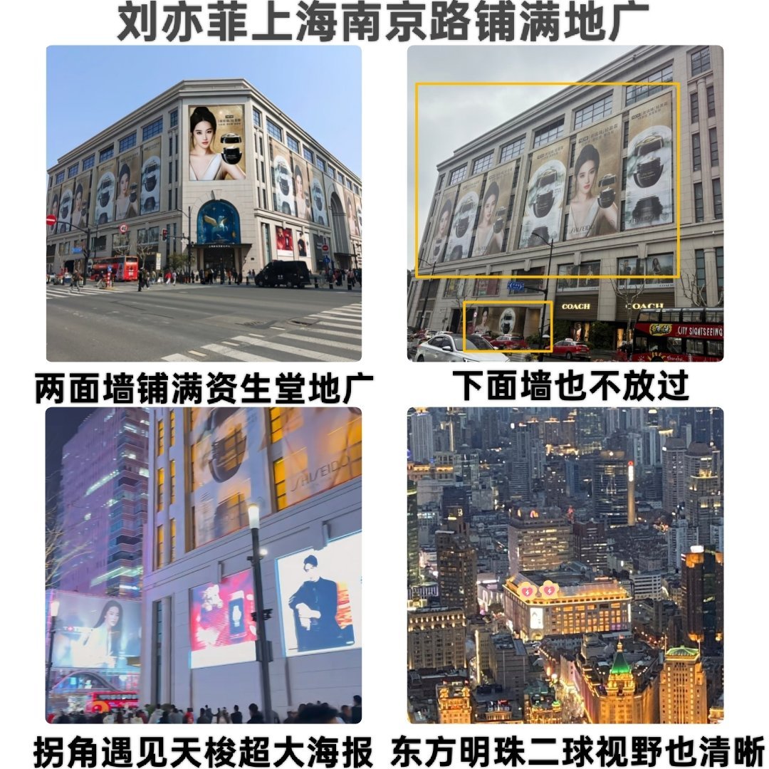 对资生堂地广表示肯定，很会铺刘亦菲