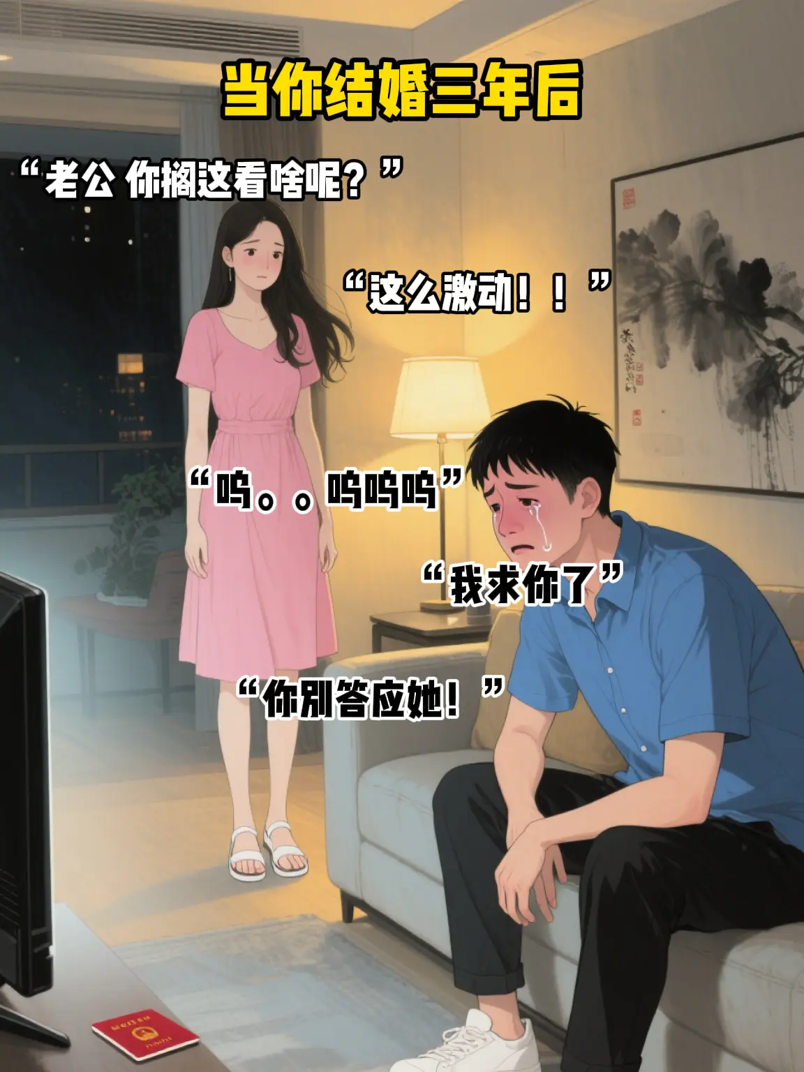 男儿有泪不轻弹，我就想问问我多久到期啊？。老婆：你落在我手上就是无期！！