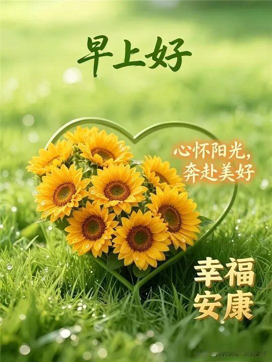 心怀阳光，奔赴美好，早安幸福安康！🌻🌞