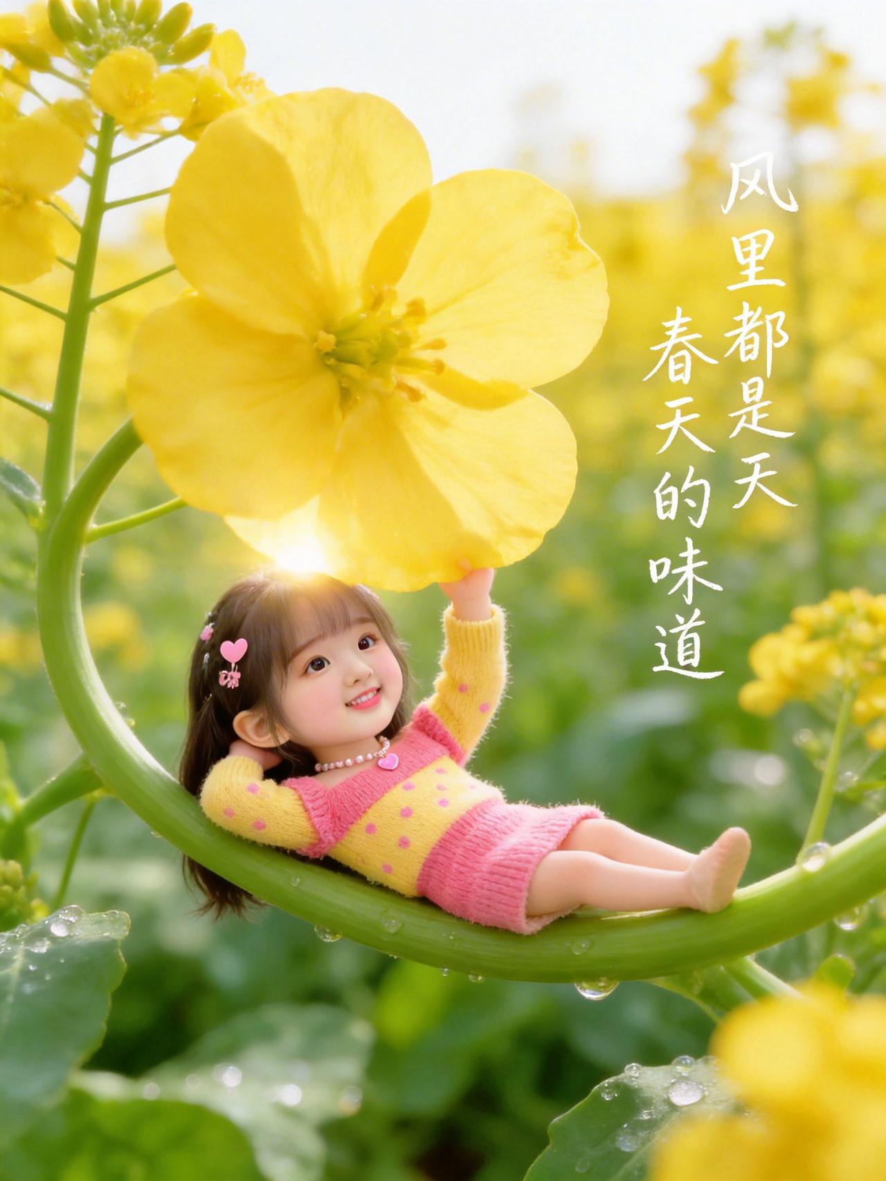 AI油菜花微缩摄影 随变ai随便玩