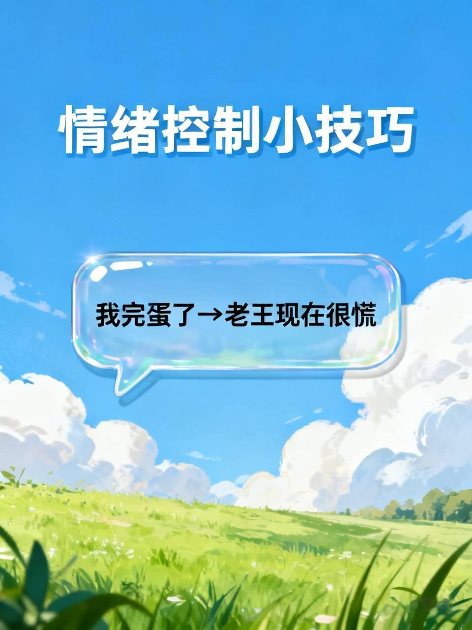 一个超好用的情绪控制技巧
 
情绪上头快要失控的时候，可以试试这个简单的心理小方