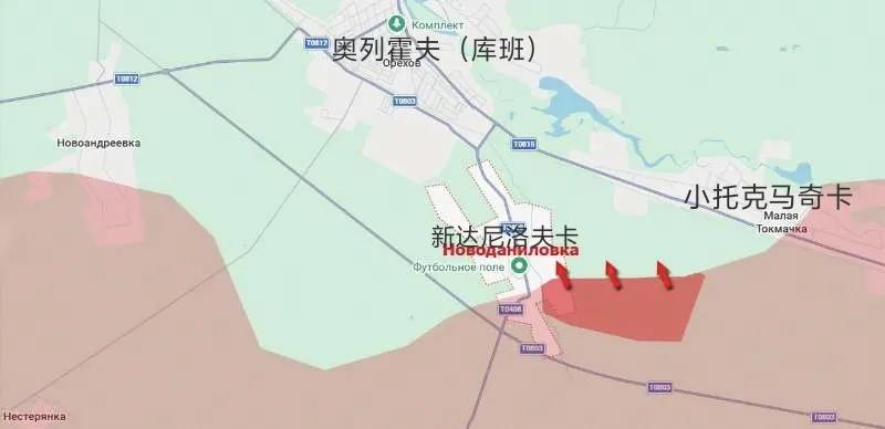俄军继续在扎波罗热州发动攻势，第聂伯集群从正面向奥列霍夫（库班）推进，占领了大约