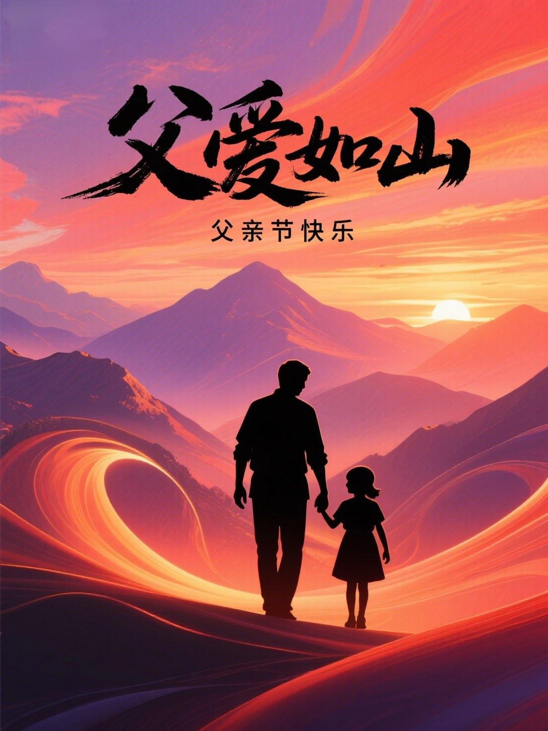 七绝·父爱如山
 
默担风雨不曾言，
脊背撑起岁月繁。
纵使霜华侵两鬓，
一生为