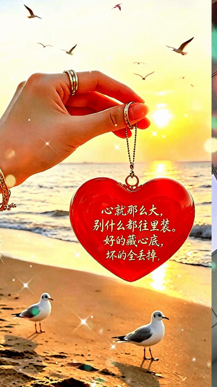 心就那么大，别什么都往里装。好的藏心底，坏的全丢掉。