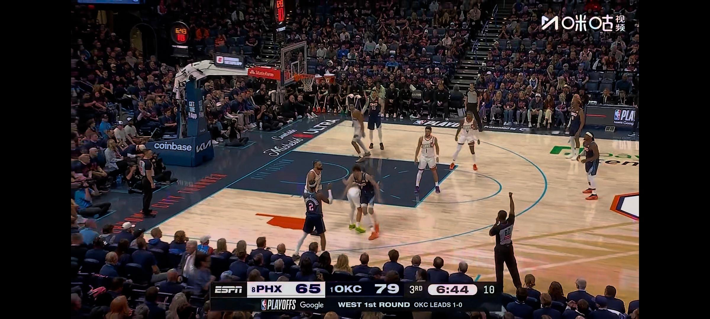 切特一个2米16的大个打1米85的鸡皮，还要晃起造犯规，真的是太赖皮了太阳vs雷